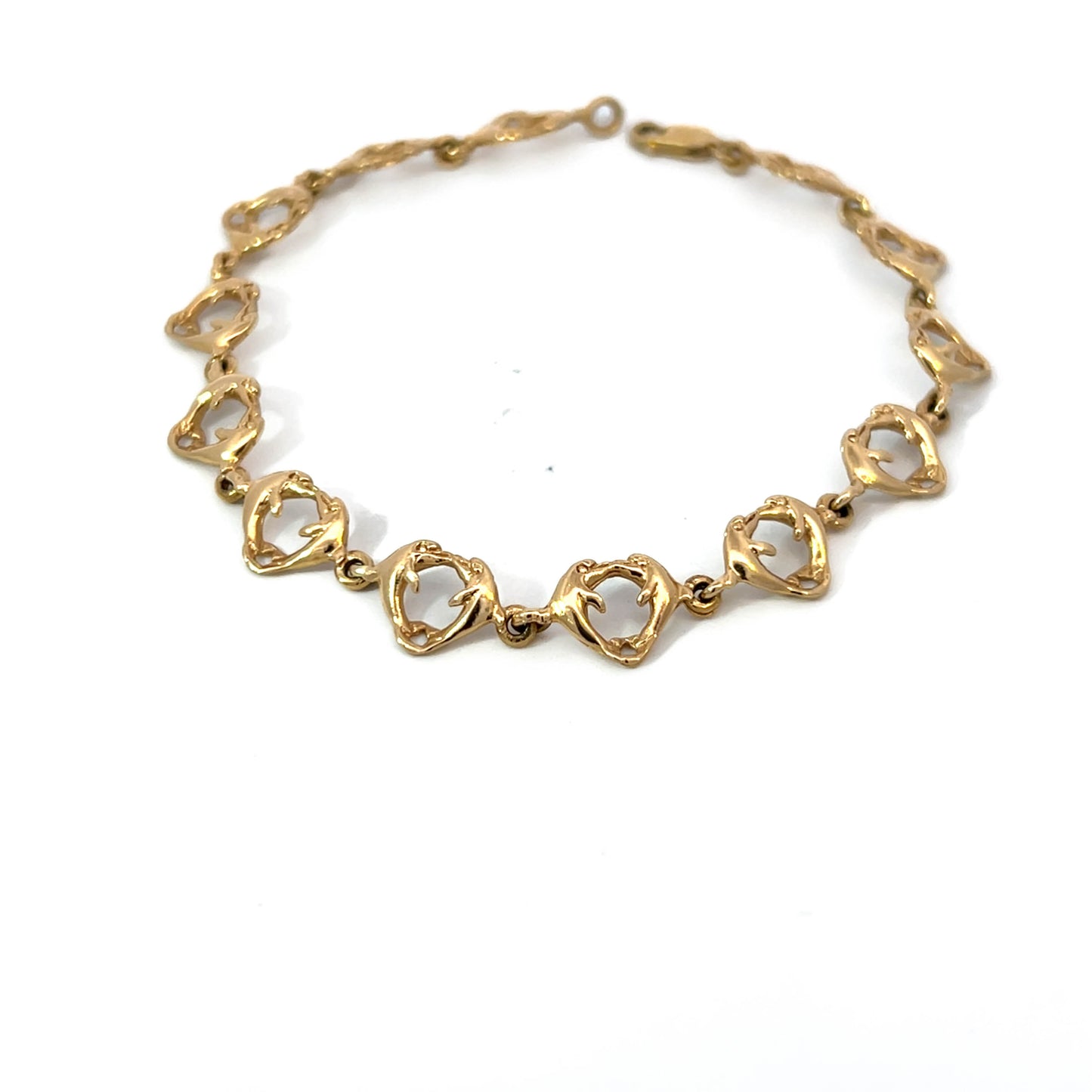 14K Gold Estate Dolphin Bracelet