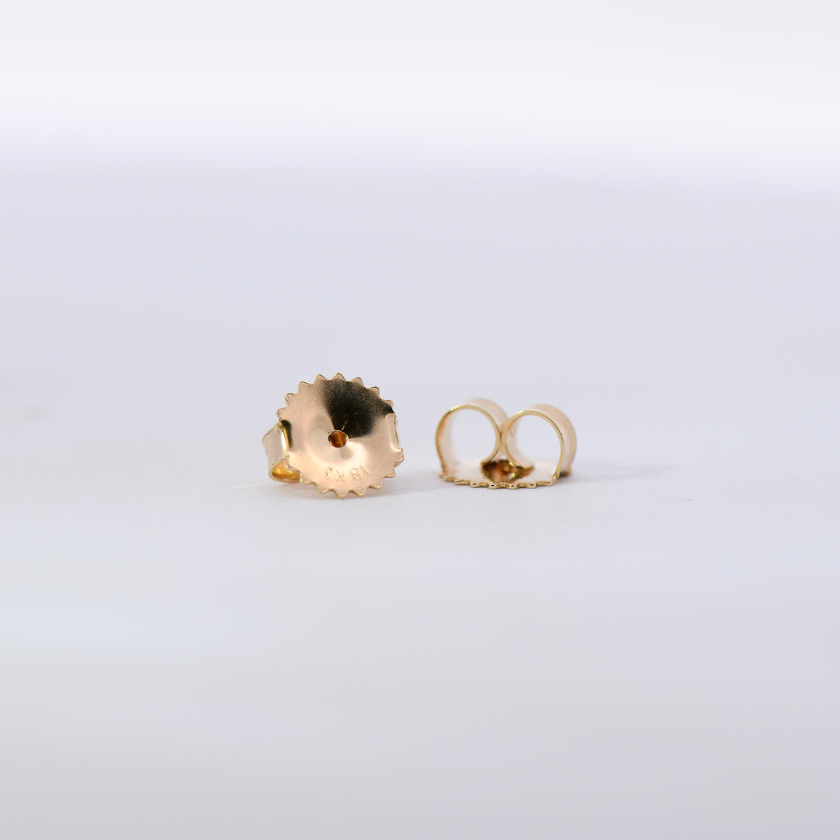 18K Yellow Gold Earring Back Set