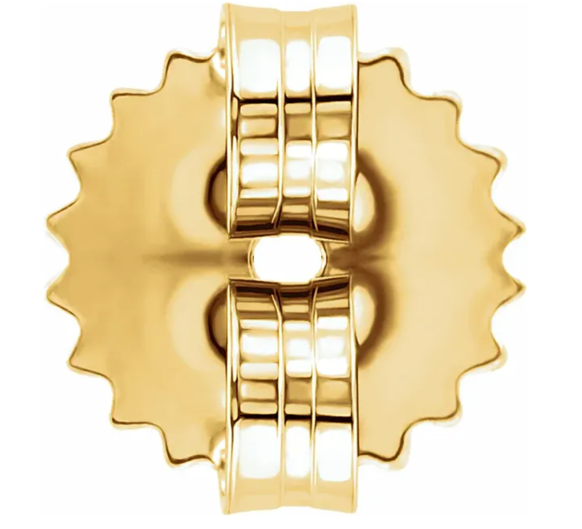 18K Yellow Gold Earring Back Set