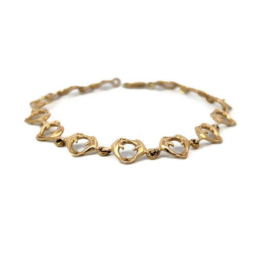 14K Gold Estate Dolphin Bracelet