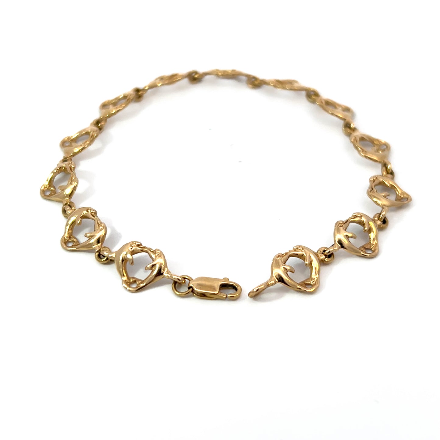 14K Gold Estate Dolphin Bracelet
